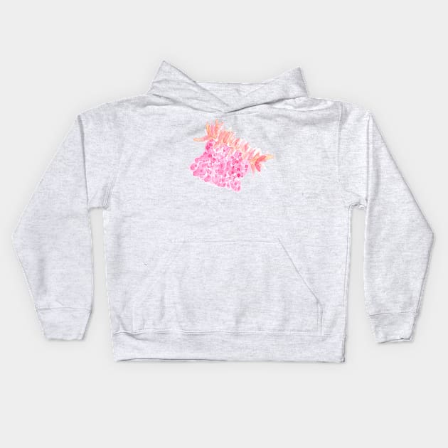 pinky peach anemone Kids Hoodie by thegirlaquatic